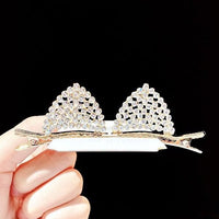 Thumbnail for Rhinestone Furry Cat Ear Hair Pin