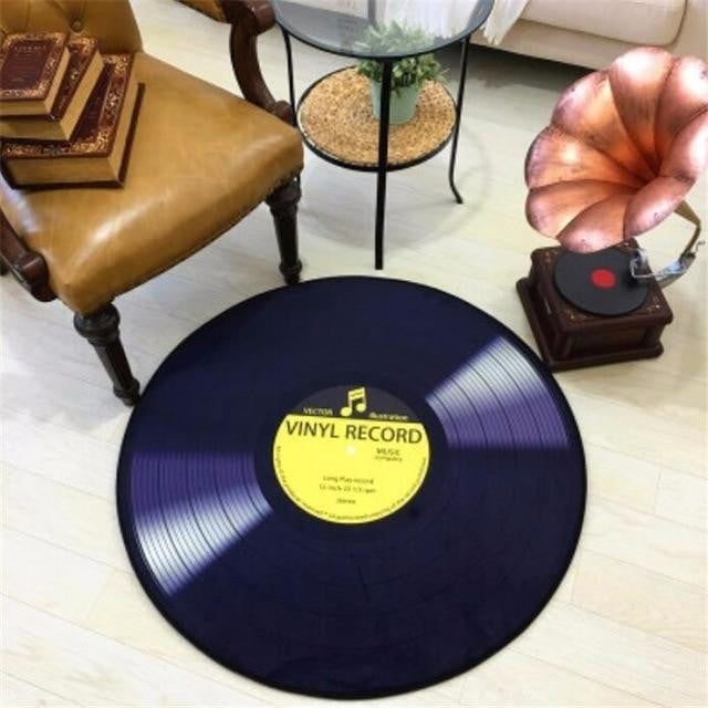 Retro Vinyl Record Rug - PeekWise