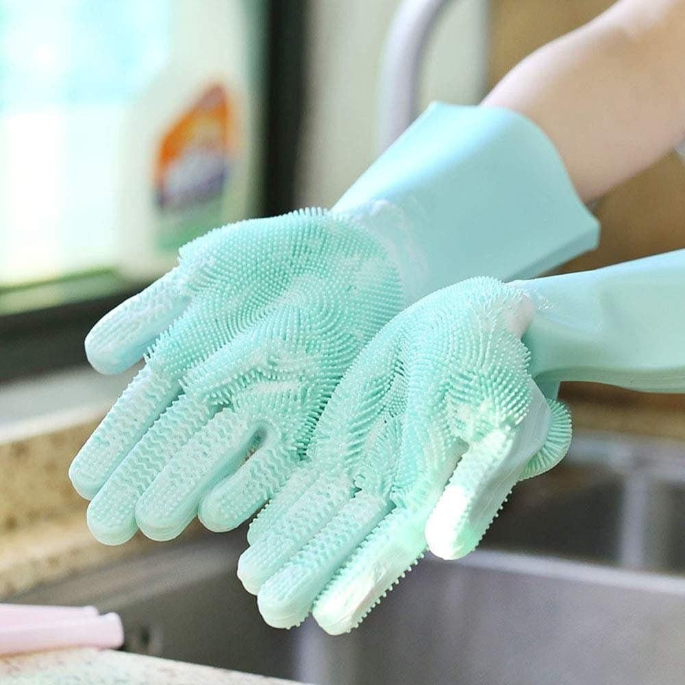 Multi-Purpose Scrubber Dishwashing Gloves - PeekWise