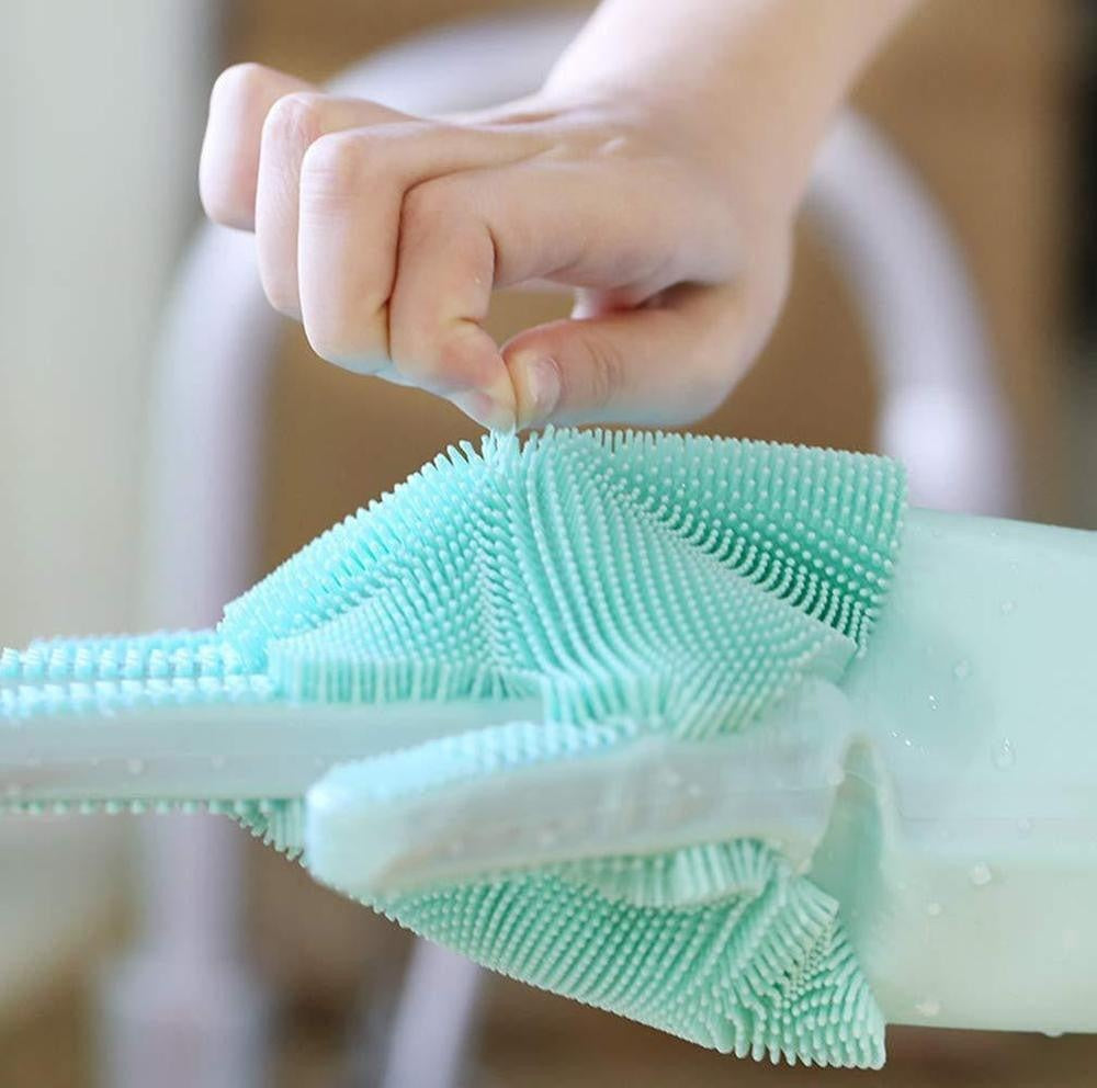 Multi-Purpose Scrubber Dishwashing Gloves - PeekWise