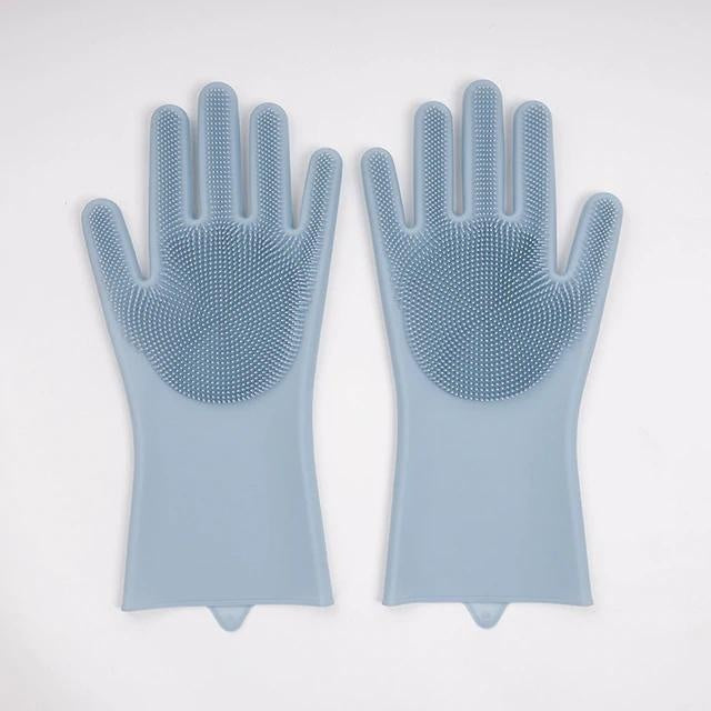 Multi-Purpose Scrubber Dishwashing Gloves - PeekWise