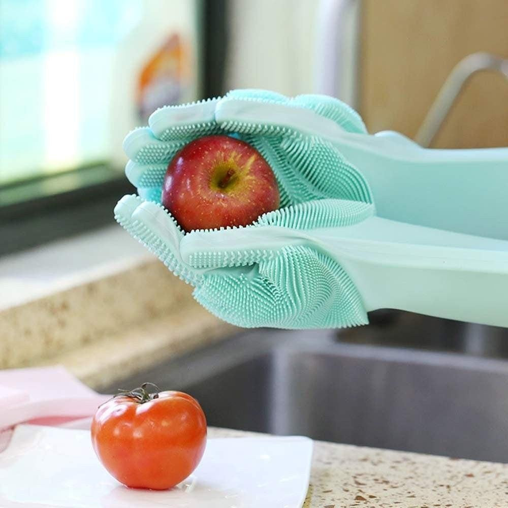 Multi-Purpose Scrubber Dishwashing Gloves - PeekWise