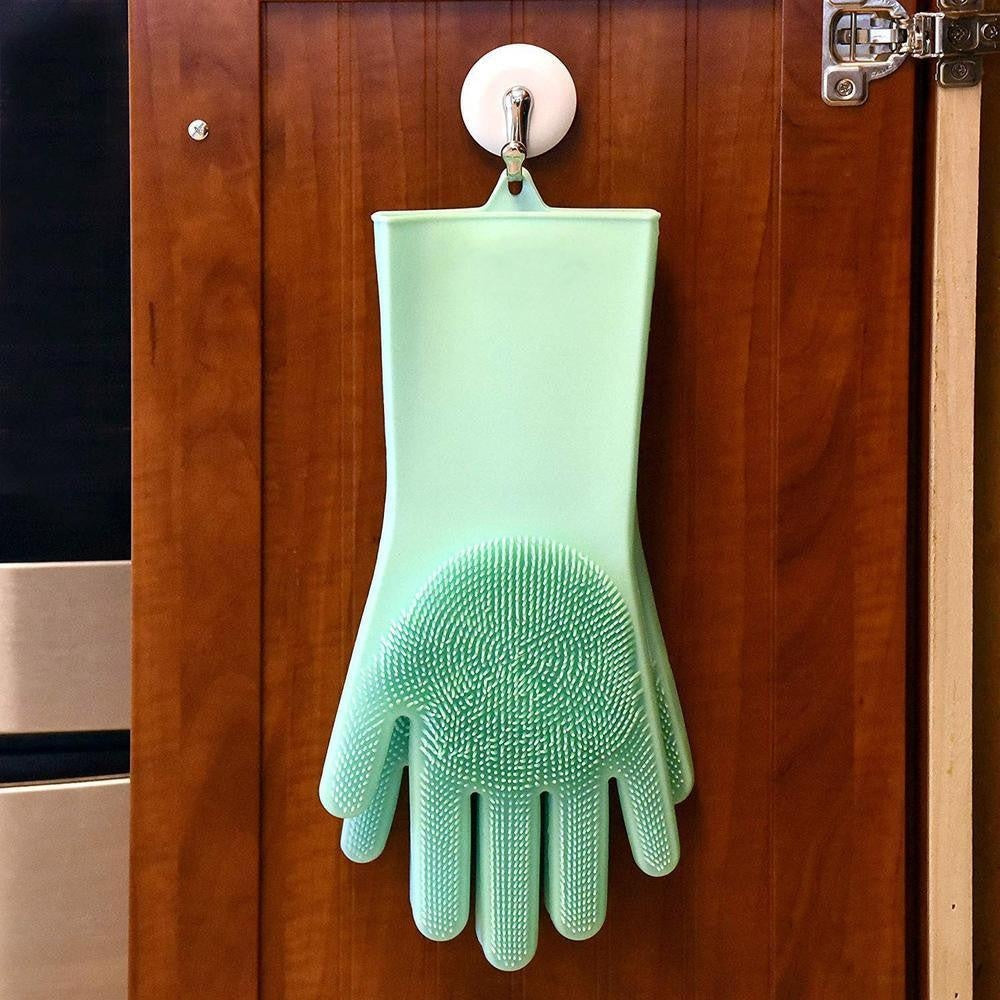 Multi-Purpose Scrubber Dishwashing Gloves - PeekWise