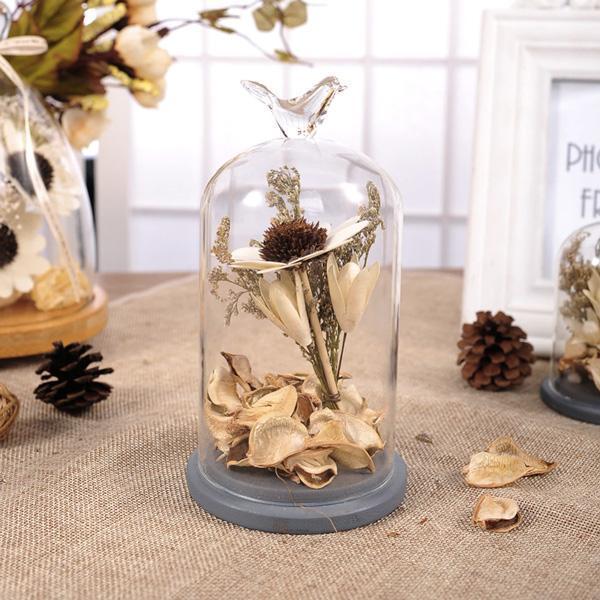 Rustic Bird Dome Glass Vase