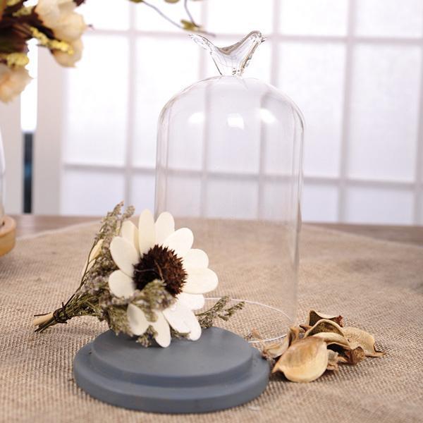 Rustic Bird Dome Glass Vase