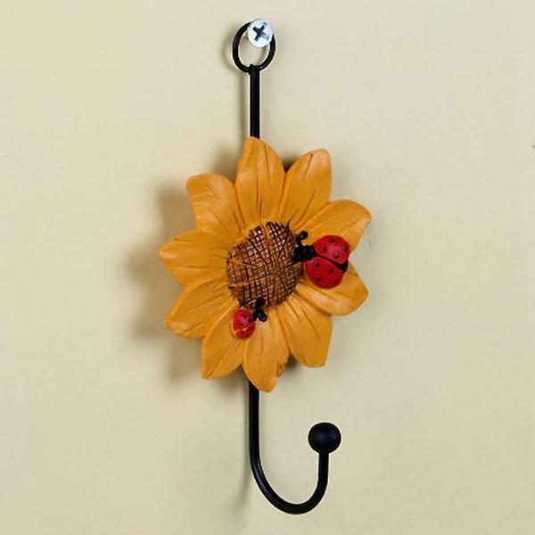 Rustic Flower and Ladybird Iron Hooks