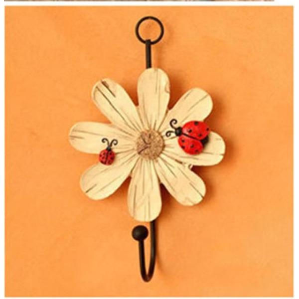 Rustic Flower and Ladybird Iron Hooks