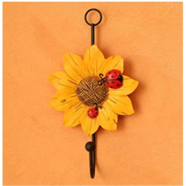 Rustic Flower and Ladybird Iron Hooks