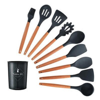 Thumbnail for Rustic Kitchen Utensils with Wooden Handles