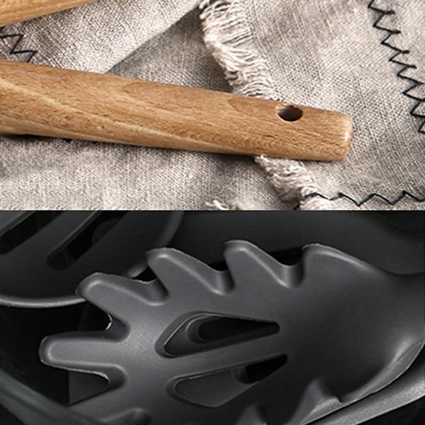 Rustic Kitchen Utensils with Wooden Handles
