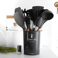 Thumbnail for Rustic Kitchen Utensils with Wooden Handles
