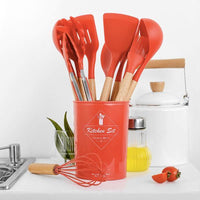 Thumbnail for Rustic Kitchen Utensils with Wooden Handles