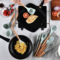Thumbnail for Rustic Kitchen Utensils with Wooden Handles