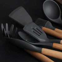 Thumbnail for Rustic Kitchen Utensils with Wooden Handles