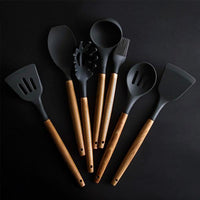 Thumbnail for Rustic Kitchen Utensils with Wooden Handles