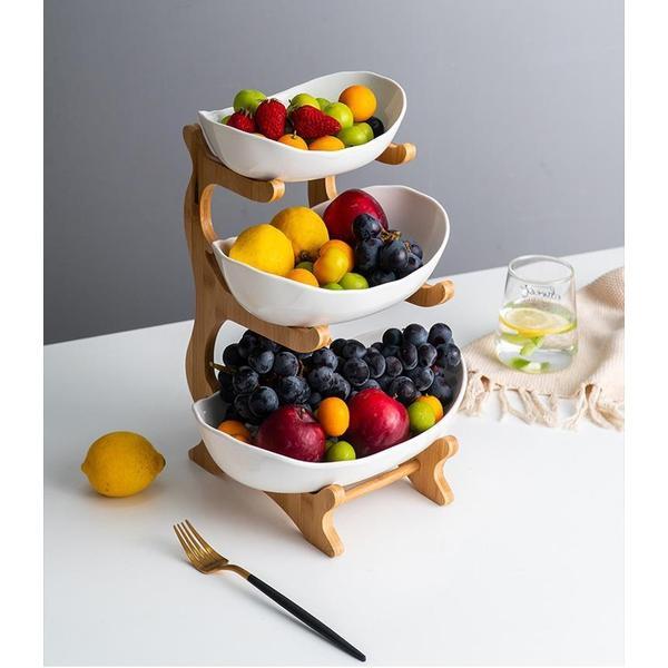 Rustic Tier Plate Wooden Stand With Plates (Various Designs & Colors)