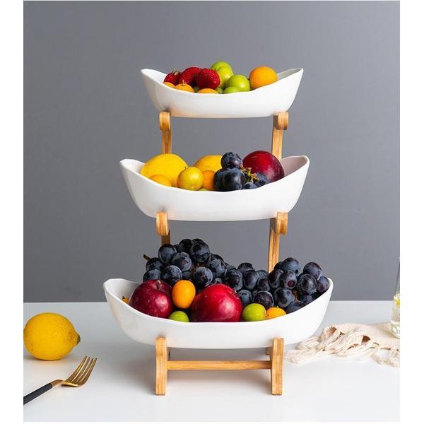 Rustic Tier Plate Wooden Stand With Plates (Various Designs & Colors)