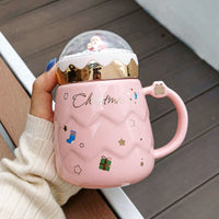 Thumbnail for New Christmas Mugs Couples Ceramic Santa Claus Figurines Creative 2023