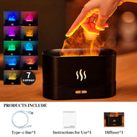 Thumbnail for Flame Aroma Diffuser Air Humidifier Ultrasonic Cool Mist Maker Fogger LED Essential Oil Jellyfish Difusor Fragrance Home
