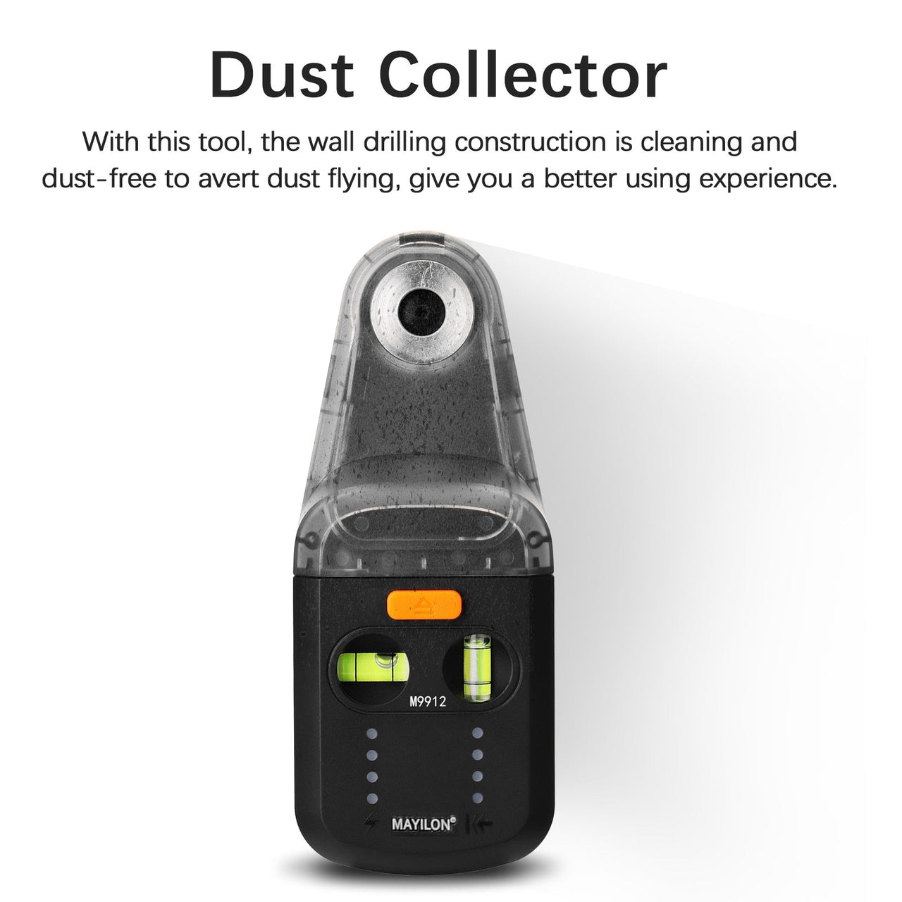 Drill Dust Collector with Laser Level
