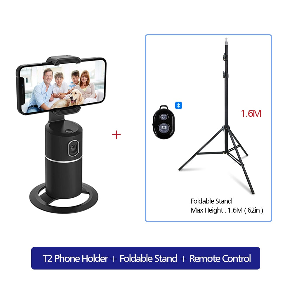 Auto Tracking Phone Holder 360° Rotation Motion Tracking Mount Selfie Tracking Tripod For Vlogging.