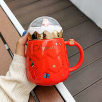 Thumbnail for New Christmas Mugs Couples Ceramic Santa Claus Figurines Creative 2023