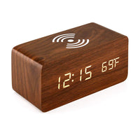 Thumbnail for Wooden Clock with Wireless Charger