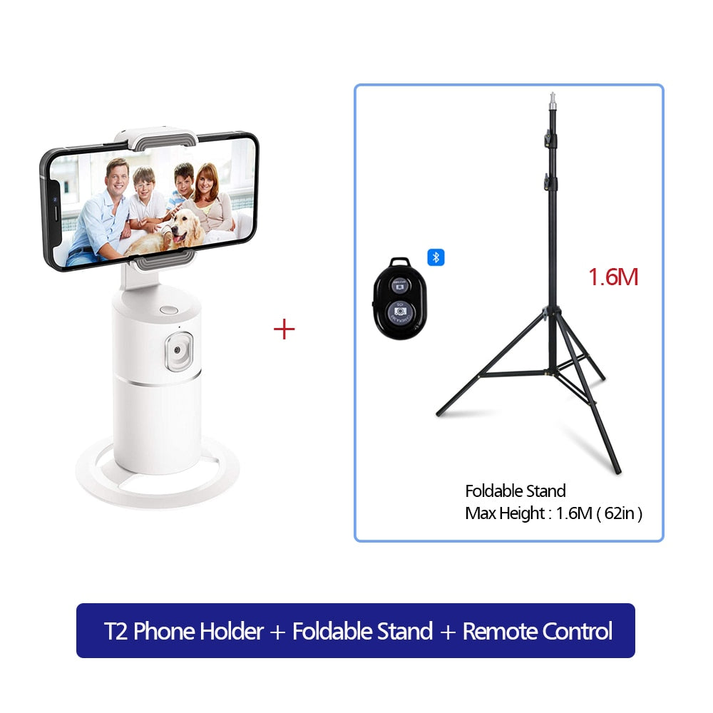 Auto Tracking Phone Holder 360° Rotation Motion Tracking Mount Selfie Tracking Tripod For Vlogging.