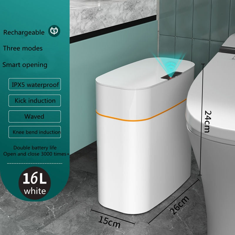 Smart Electric Trash With Lid - Thumbnail 2