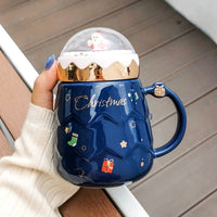 Thumbnail for New Christmas Mugs Couples Ceramic Santa Claus Figurines Creative 2023