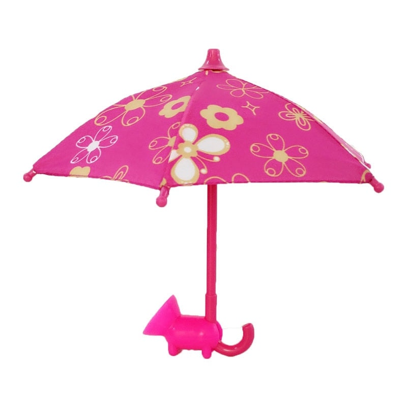 Phone Umbrella Sun Shade - Cute Mini Umbrella for Phone with Universal Adjustable Suction Cup Stand