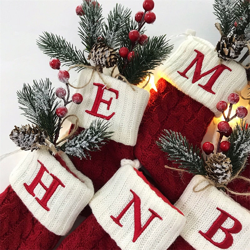 Christmas Socks Christmas Tree Ornaments Decor Christmas Gift New Year 2023
