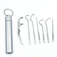 Thumbnail for Clean Pick™ - 7 Piece Stainless Steel Toothpick Set
