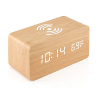 Thumbnail for Wooden Clock with Wireless Charger