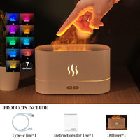 Thumbnail for Flame Aroma Diffuser Air Humidifier Ultrasonic Cool Mist Maker Fogger LED Essential Oil Jellyfish Difusor Fragrance Home