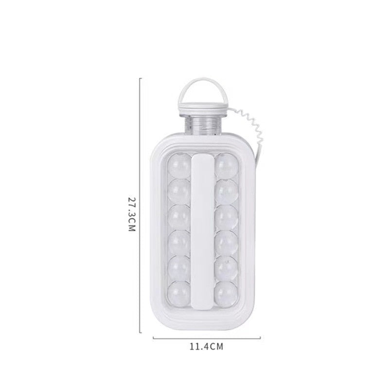 Portable Ice Ball Maker Ice Mold 2-in-1 Kettle Ice Cube Trays for Freezer