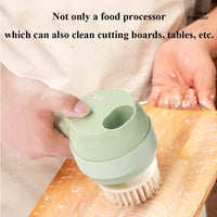 Thumbnail for Food Processor Electric Grinder 4 IN 1 Hand Held Multifunctional Vegetable Cutter Set USB Wireless