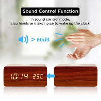 Thumbnail for Wooden Clock with Wireless Charger