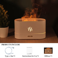 Thumbnail for Flame Aroma Diffuser Air Humidifier Ultrasonic Cool Mist Maker Fogger LED Essential Oil Jellyfish Difusor Fragrance Home