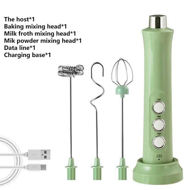 Milk Frother Foam Maker High Speeds Drink Mixer Handheld