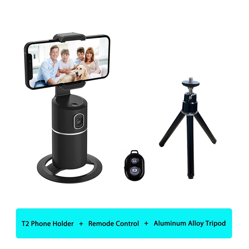 Auto Tracking Phone Holder 360° Rotation Motion Tracking Mount Selfie Tracking Tripod For Vlogging.
