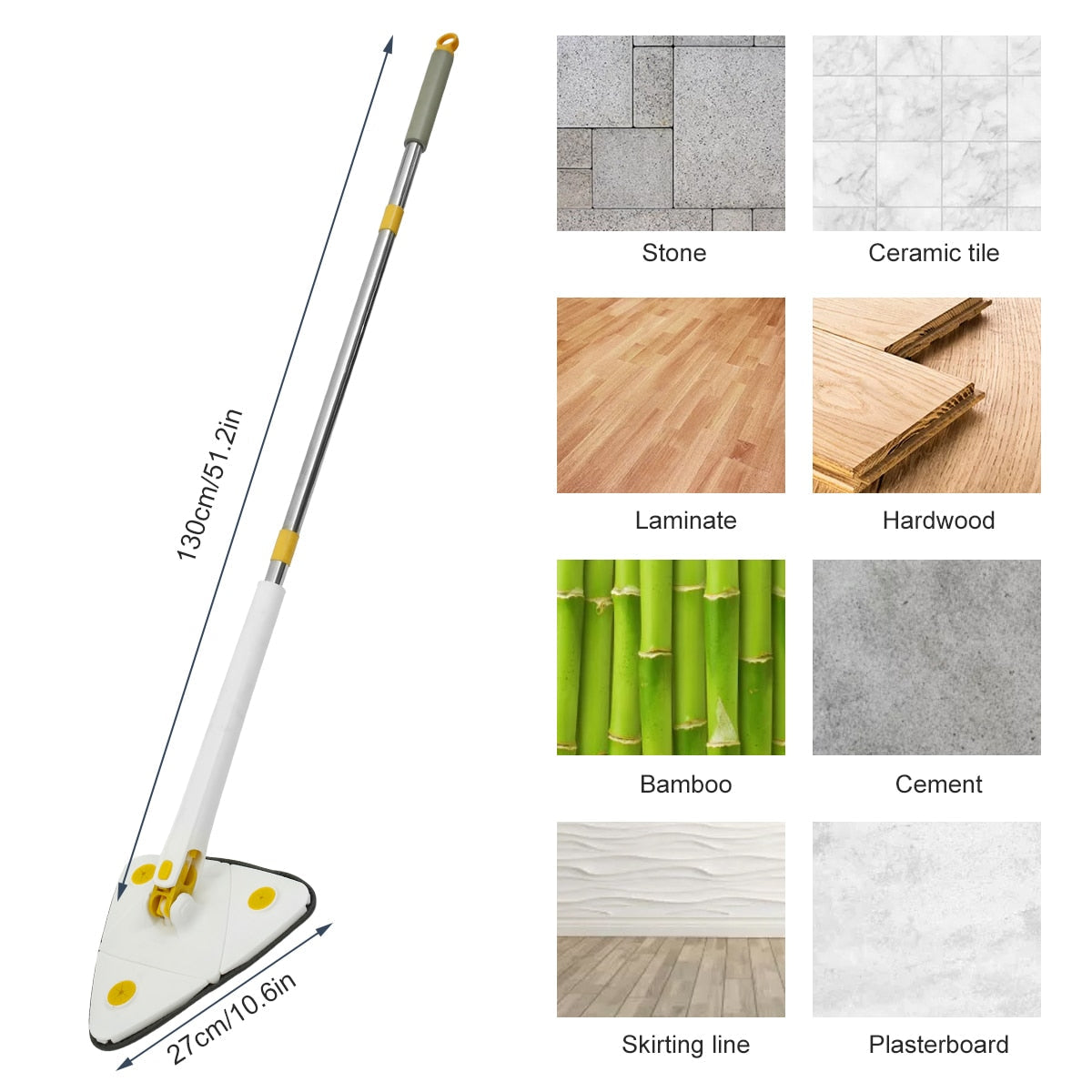 Telescopic Triangle Mop 360°