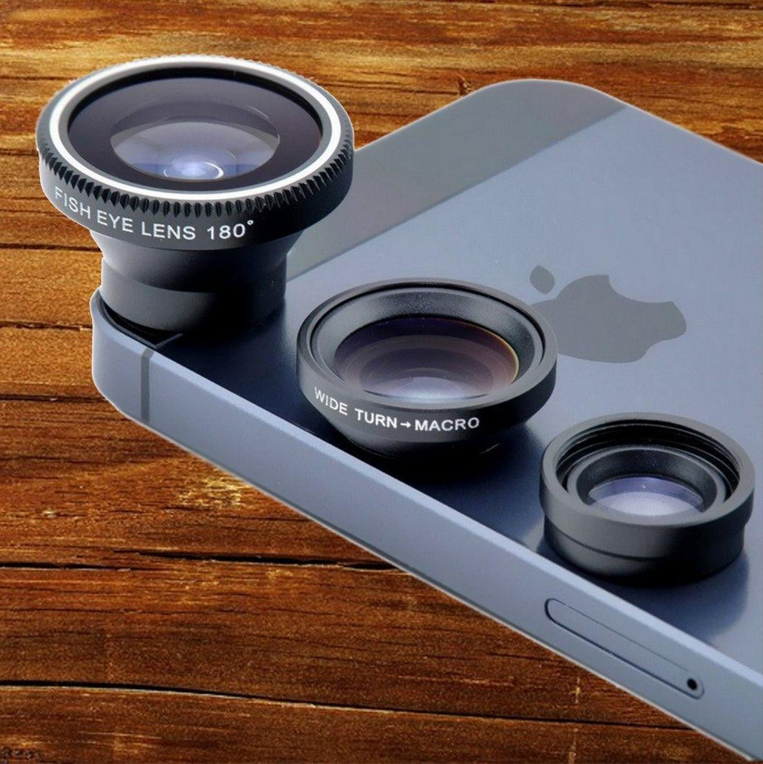 -in- Universal Mobile Phone Lens Fisheye Fish Eye Wide Angle Macro PeekWise