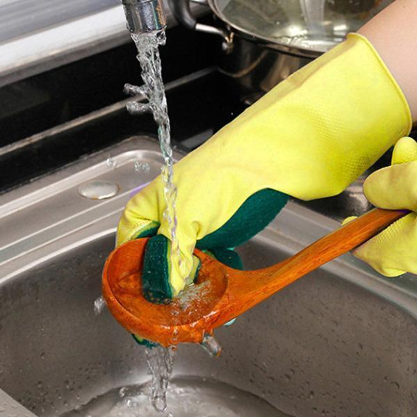 Scrub Sponge Cleaning Gloves