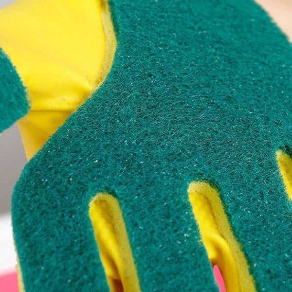 Scrub Sponge Cleaning Gloves