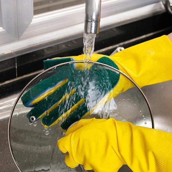 Scrub Sponge Cleaning Gloves