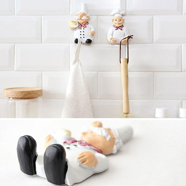 Self-Adhesive Chef Plug Hook Holder (Set of 2)