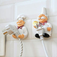 Thumbnail for Self-Adhesive Chef Plug Hook Holder (Set of 2)