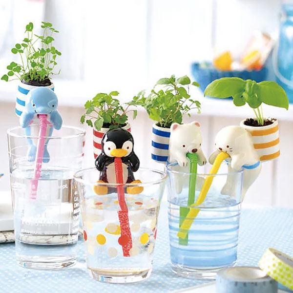 Self Watering Animal Straw Flowerpot Planter