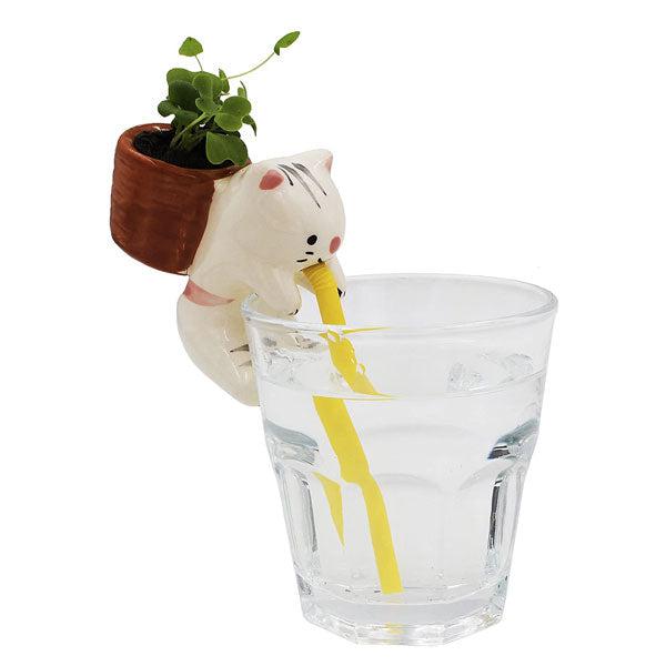 Self Watering Animal Straw Flowerpot Planter